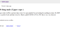 Cape Cod Craigslist Ad Of The Day - Calling All "Str8 Thug Males"