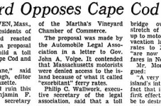Today In Cape Cod History - They Tried To Build A Bridge To The Vineyard In '66?