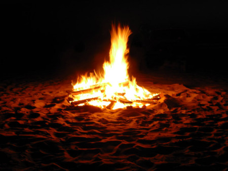 beach fire