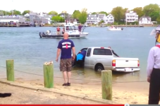 Dude Drives Truck Off Chappy Ferry Ramp Into Edgartown Harbor