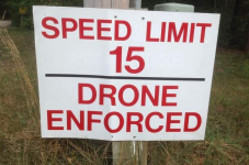 Orleans Man Puts Up Sign Saying Speeds Are Monitord By Drones, But There's A Catch!