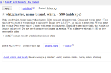 Cape Cod Craigslist Ad Of The Day - Used Whizzinator