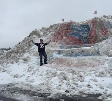 patriots snow bank