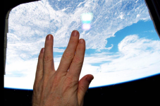 Mr. Spock Tribute From The Space Station With Cape Cod In The Background